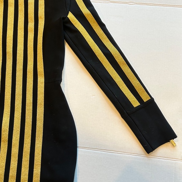 House of CB Black/Gold Stripe Bandage Dress - Picture 4 of 6